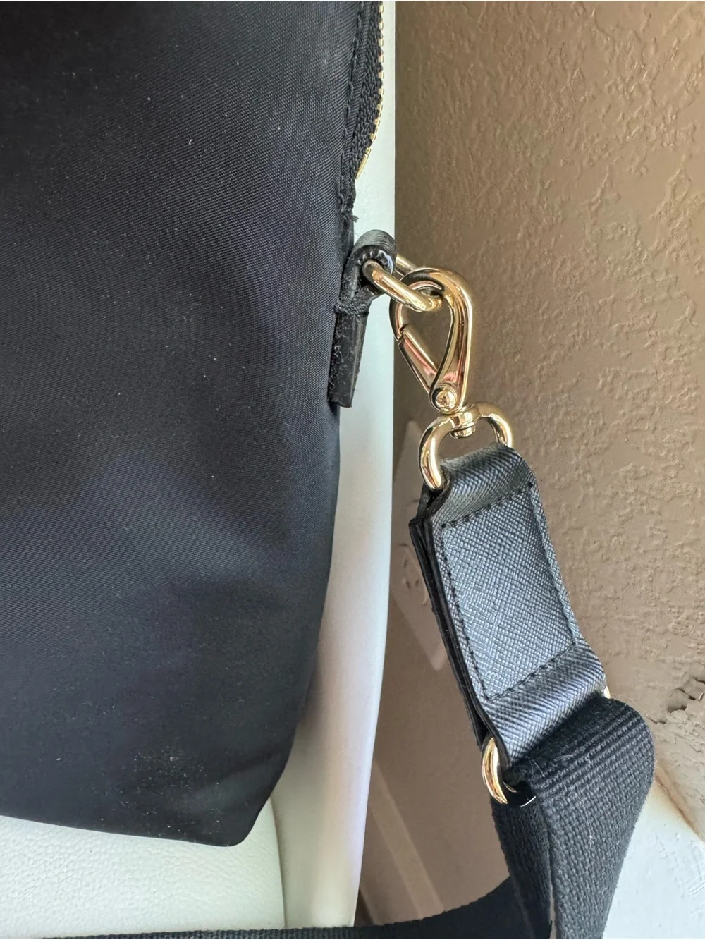 Kate Spade Daveney Black Nylon Laptop Bag Briefcase Crossbody Work Tote